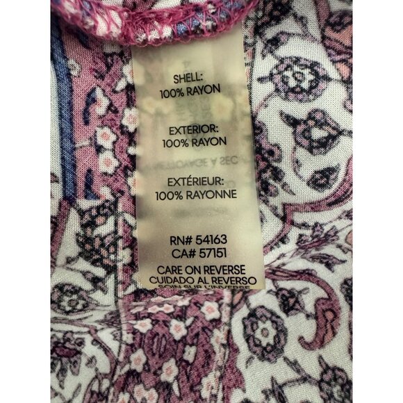 Calvin Klein Mosaic Print Patchwork Faux-Wrap A-Line Maxi Dress w/Tie Size 14 - Picture 10 of 11